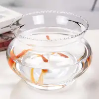 在飛比找露天拍賣優惠-花瓶 創意水培花器 花邊生態透明 圓形玻璃 金魚缸 烏龜缸 