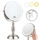 20x Magnifying Mirror with Light Lighted Makeup Mirror with 3 Color Dimmable ...