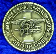 USN Commander Seal Naval Special Warfare Group One Challenge Coin C-3