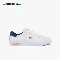 在飛比找momo購物網優惠-【LACOSTE】女鞋-皮革三色鱷魚運動鞋(白色)