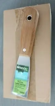 Whizz 0142062 1-1/2-Inch Flexible Putty Knife With Wood Handle, Box of 6