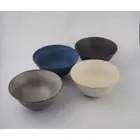 Mat Rice Bowl S Kaoline Handmade Kyo-yaki/Kiyomizu-yaki JAPAN fuuu BRAND