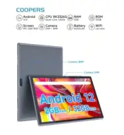 Coopers 10.1" Android 12 Tablet 2GB 32GB Quad Core 1.6GHz WIFI Black NEW SEALED