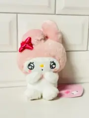 NEW 6” Sanrio My Melody Emotional Heart Eyes Backpack Plush Purse Charm Keychain