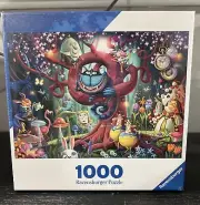 RAVENSBURGER 1000 PCS PUZZLE MOST EVERYONE IS MAD ALICE IN WONDERLAND 27 X 20”