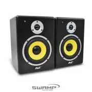 AVE Fusion 6" Active Studio Monitor - 6 Inch Speaker - Yellow Cone - Pair