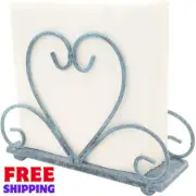 Metal Table Napkin Holder For Table Freestanding Tissue Dispenser Turquoise