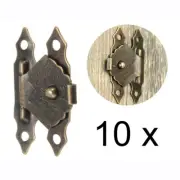 Hasps Latch Padlock Latch Hook Retro Silver 10pcs Antique Bronze Clasp Lock
