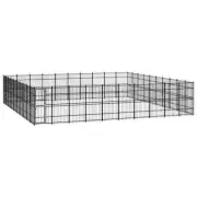 Dog Kennel Steel 92.16m² Large Outdoor Pet Cage Fence Run Pen House Enclosure