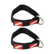 2Pcs Scubas Diving Adjustable Wrist Strap Wristband with Stainless Steel Rings