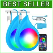 Magnetic LED Pool Lighting with 21ft Cord - Smart App Control & Art Deco Style