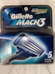 1 Pack of Gillette Mach3 Cartridge Refills - Total of 5 Cartridges