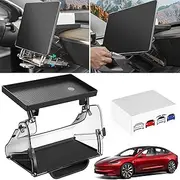 Center Console Organizer for Tesla Model 3 Y 2020-2023, Car Magnetic Tray Under Screen Storage Box Dashboard Tissue Holder for Tesla Model Y 3 Accessories (for 2024~2021 Model Y & 2023~2019 Model 3)