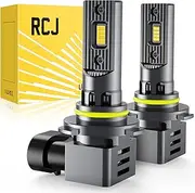 RCJ 9005 Light Bulbs, HB3 Bulbs 100W 30000LM Super Bright Bulb with Cooling Fan, 6000K Cool White Fog Lights, Plug and Play, Pack of 2