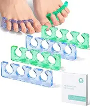 DR. JK- ToePal Gel Toe Separator, 2 Pairs, Toe Spacers, Toe Straightener, Hammer Toe Straightener, Toe Spreader, Toe Stretcher, Toe Corrector for Women and Men,