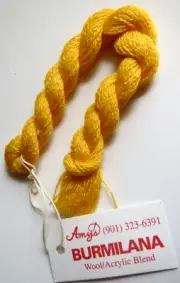 Burmilana Wool Acrylic ~ Needlepoint Thread by Madeira ~ Marigold Yellow #3850