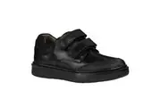 Geox Boys Leather Riddock Touch Fastening Shoe (Black) - UTFS6597