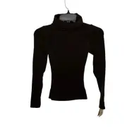 Spanx Top Womens Medium Brown Bittersweet Control Classic Turtleneck Long Sleeve
