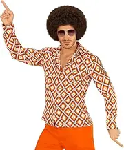 [shoperama] 70s Retro Shirt with and Without Pattern Disco Men's Costume seventties bunk