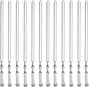 Antallcky 12 Pack Kabob Skewers BBQ Barbecue Skewers Stainless Steel Sticks 22 Inch Heavy Duty Large Wide Reusable with Nonslip Ring Handle Ideal for Shish Kebab Chicken Shrimp and Vegetables