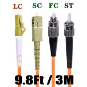 SC-SC SC To ST Duplex Single/Multi Mode 9/125 Fiber Optic Optical Patch Cable