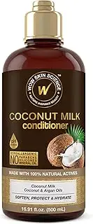 WOW Skin Science Coconut Milk Conditioner - No Parabens, Minerals Silicones & Color -With Dht Blockers - 16.91 Fl Oz