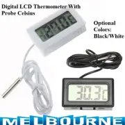 LCD Digital Fridge Fish Tank Thermometer Temperature Meter Probe Sensor Celsius