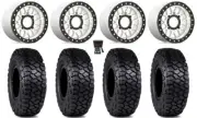 KMC Grenade Bdlk 15" Wheels Mh +10mm 30" Intersect Tires Can-Am Defender