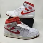 Nike Air Jordan 1 Mid SE Shoes Dune Red White FJ3458-160 Men's Sz 11