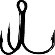 Gamakatsu Round Bend Treble Hook - Nickel Size 2
