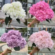 5 Heads Artificial Hydrangea Home Decor Silk Wedding Bridal Bouquet Simulated We