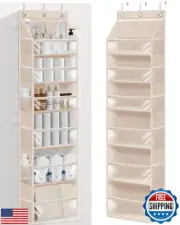 STORAGE MANIAC Over the Door Organizer Large Capacity Hanging Organizer, Clea