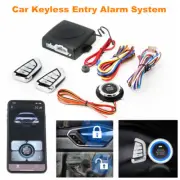 Car Keyless Entry Alarm System with Push Button Remote Start Stop Bluetooth APP (for: Peugeot)
