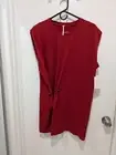 Free People XS Bianca Grommet Hardware Shift Dress Fire Brick Red NWT MSRP $128