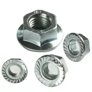 (250) 1/2-13 Serrated LARGE Flange Hex Lock Nut / Locknuts Spin / Wiz Nuts Zinc