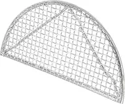 SOESFOUFU 2 Pcs Deep-Fry Mesh Net Sieve Fine Mesh Semicircle Japanese Deep-Fry Tool Stainless Steel Heat-Resistant Easy to Clean