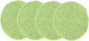 Baoblaze 4X Microfiber Floor Scrubber Pads,16.5cm Electric Rotary Mop Pads for Hardwood Tile Parquet Floors and Other Floor Cleaning, Green