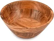 Mahasu Decorative Bowl Acacia Wood for Table Centerpiece Dining Living Room for Décor, Parties, Wedding Centerpiece, Floral Arrangements (9" X 9" X 4")