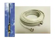 Workman Saturn B-100 MINI CB BASE STATION ANTENNA, 50FT RG8X COAX, GOLD PLATED