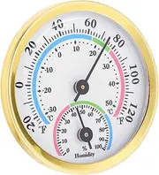 Door Humidity Monitor Mini Hygrometer Aluminum Ring Plastic Lens for Easy Humidity Measurement