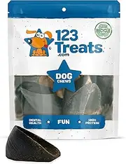 123 Treats Clogs for dogs (pack of 25) | 100% natural dog snacks made from cattle hoof, durable, from pasture farms without additive