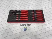 Snap-on Tools USA NEW RED 12-Piece Master Snap Ring Pliers Foam Set SRPCR1200FR