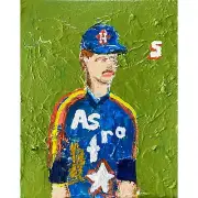 Glenn Davis Original Acrylic on Canvas 8x10 by Sergio Santos @ElSantosWorld