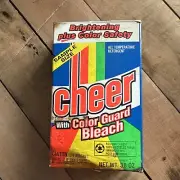 Cheer vintage 1992 With Color Guard Bleach Sample Size Powder Laundry Detergent
