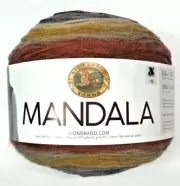1 BALL Lion Brand Mandala CENTAUR Striping Light Yarn Earth tones 5.3 oz 590 yd