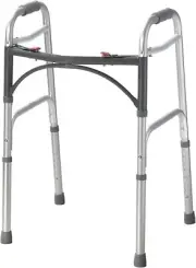 Drive Medical Deluxe - Walker two button folding w/ 5" wheels