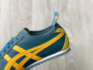 【實拍】日本製 ASICS Onitsuka Tiger 鬼塚虎 MEXICO 66 DELUXE 寶藍黃 羊皮 復古鞋 休閒鞋