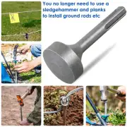 Ground Rod Driver Heavy Duty SDS Plus T Post Ground Rod Driver Tool Forged jeLDN