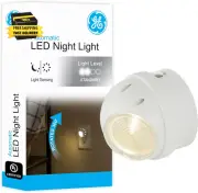 Rotating LED Night Light, Plug-In, 360° Directional Spotlight, Dusk to Dawn Sens