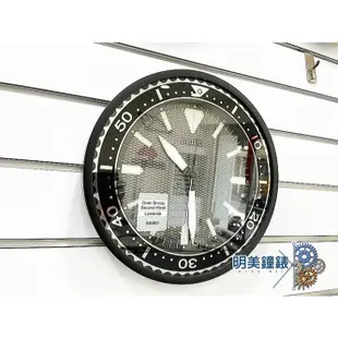 SEIKO精工 QXA791K/黑水鬼潛水錶圈造型靜音/時鐘/掛鐘/明美鐘錶眼鏡
